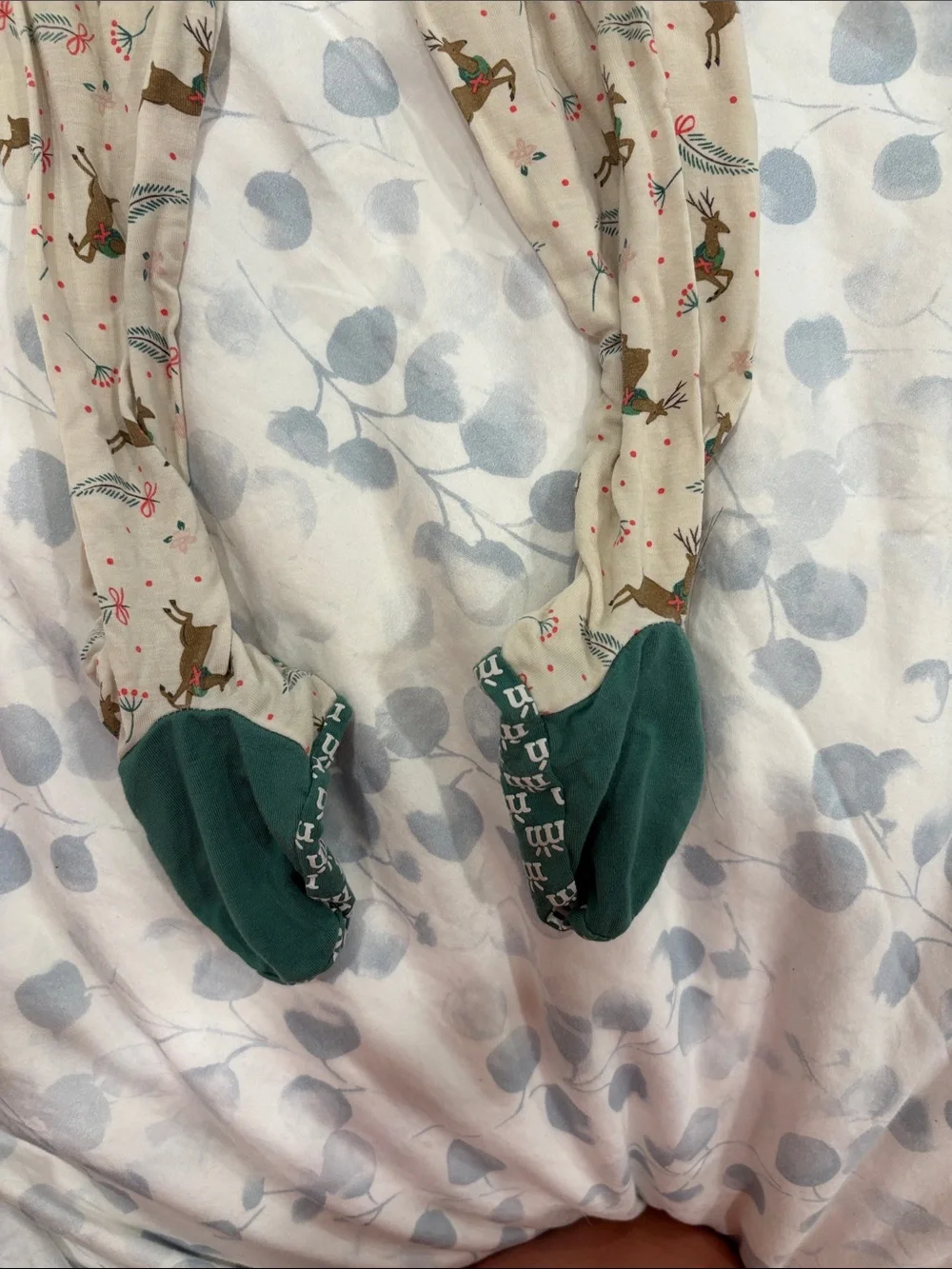 MagneticMe 18-24 month Christmas bamboo pajama footie set